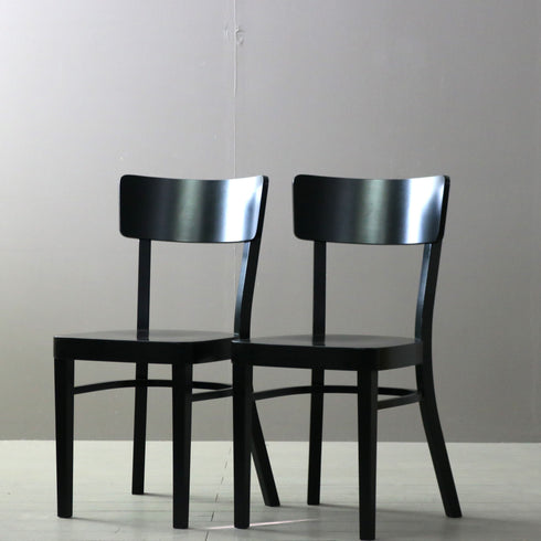 C296 「CRES」ダイニングチェア 黒 2脚SET 木製 高さ83㎝ 幅43㎝ 奥行き45㎝