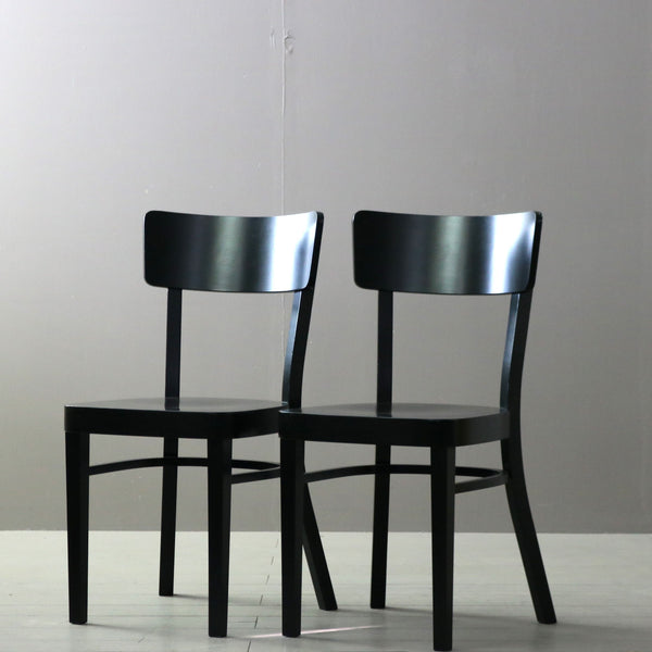 C296 「CRES」ダイニングチェア 黒 2脚SET 木製 高さ83㎝ 幅43㎝ 奥行き45㎝