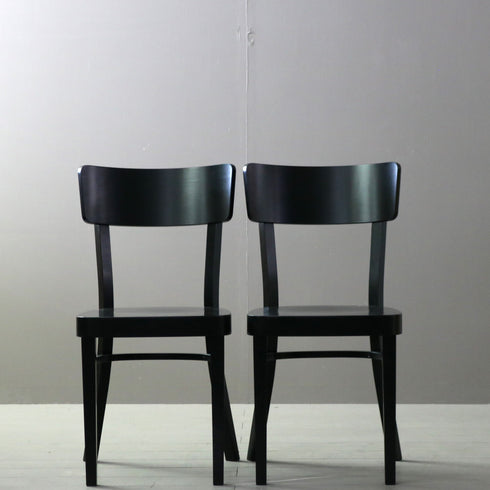 C296 「CRES」ダイニングチェア 黒 2脚SET 木製 高さ83㎝ 幅43㎝ 奥行き45㎝