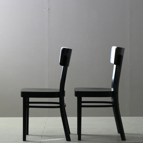 C296 「CRES」ダイニングチェア 黒 2脚SET 木製 高さ83㎝ 幅43㎝ 奥行き45㎝