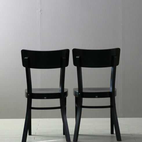 C296 「CRES」ダイニングチェア 黒 2脚SET 木製 高さ83㎝ 幅43㎝ 奥行き45㎝