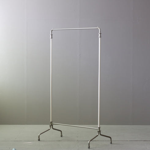 ハンガーラック 『EXIT METAL WORK SUPPLY』 ステンレス×レザー 什器 高さ162㎝ 幅96㎝ 奥行き50㎝ 【配送ランクE】【A1014】