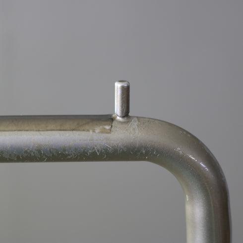 ハンガーラック 『EXIT METAL WORK SUPPLY』 ステンレス×レザー 什器 高さ162㎝ 幅96㎝ 奥行き50㎝ 【配送ランクE】【A1014】