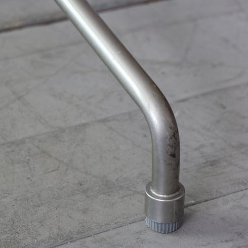 ハンガーラック 『EXIT METAL WORK SUPPLY』 ステンレス×レザー 什器 高さ162㎝ 幅96㎝ 奥行き50㎝ 【配送ランクE】【A1014】