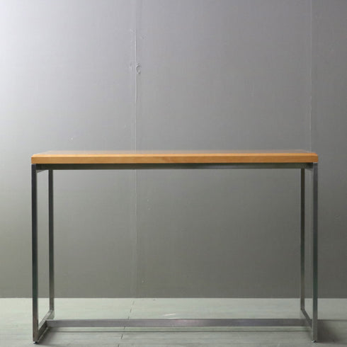 C325 テーブル ウッド×ステンレス 展示台 什器 高さ80㎝ 幅120㎝ 奥行き75㎝