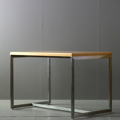 C325 テーブル ウッド×ステンレス 展示台 什器 高さ80㎝ 幅120㎝ 奥行き75㎝