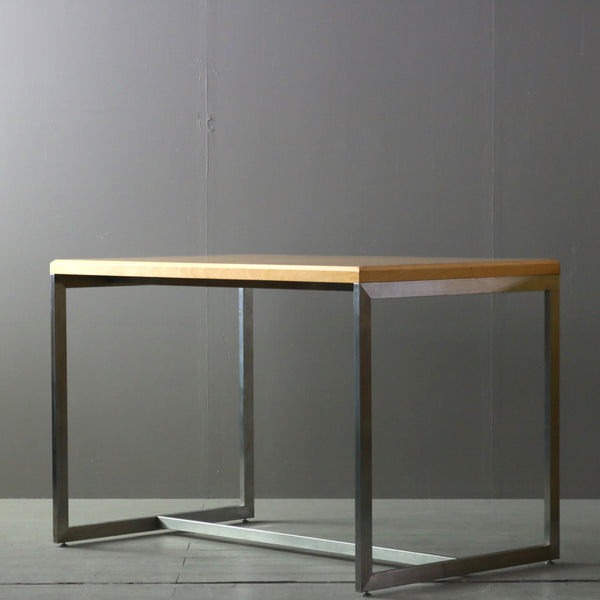 C325 テーブル ウッド×ステンレス 展示台 什器 高さ80㎝ 幅120㎝ 奥行き75㎝