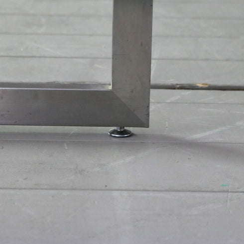 C325 テーブル ウッド×ステンレス 展示台 什器 高さ80㎝ 幅120㎝ 奥行き75㎝