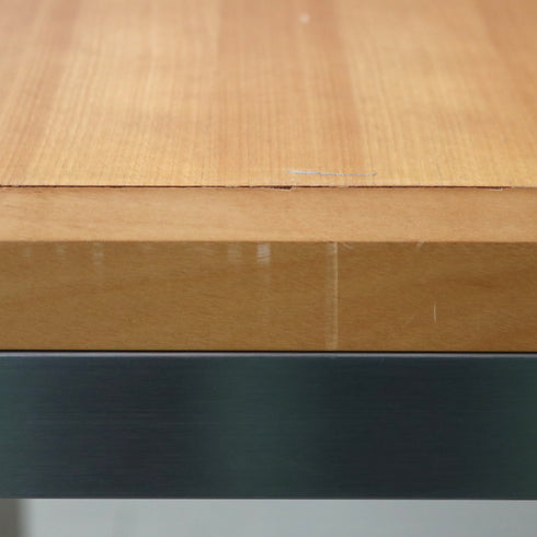 C325 テーブル ウッド×ステンレス 展示台 什器 高さ80㎝ 幅120㎝ 奥行き75㎝