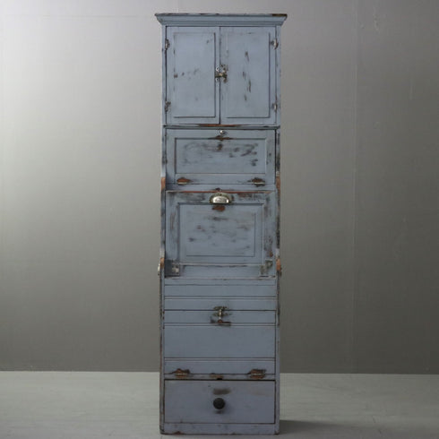 C335 キャビネット 木製 アンティーク 高さ174㎝ 幅55㎝ 奥行37㎝