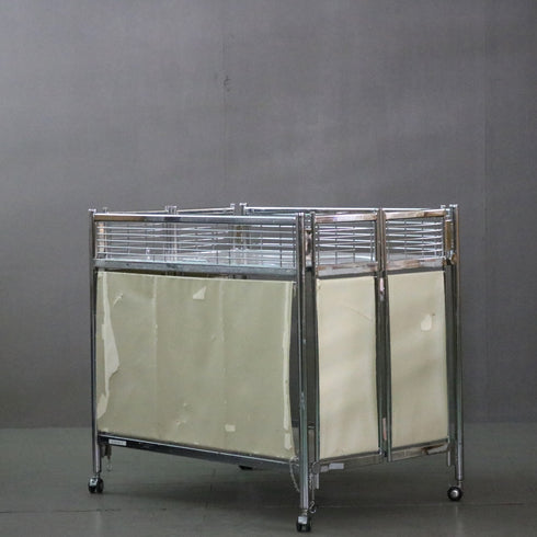 C358 中折れ式ワゴン キャスター付き 高さ81㎝ 幅90㎝ 奥行き60㎝