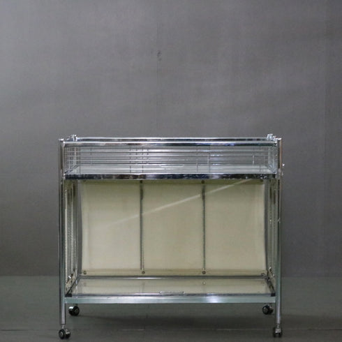 C358 中折れ式ワゴン キャスター付き 高さ81㎝ 幅90㎝ 奥行き60㎝