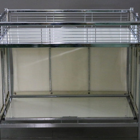 C358 中折れ式ワゴン キャスター付き 高さ81㎝ 幅90㎝ 奥行き60㎝