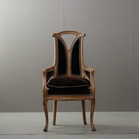 C362 ロココ調アンティークスタイル ベロアチェア