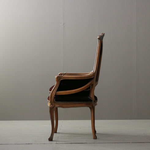 C362 ロココ調アンティークスタイル ベロアチェア