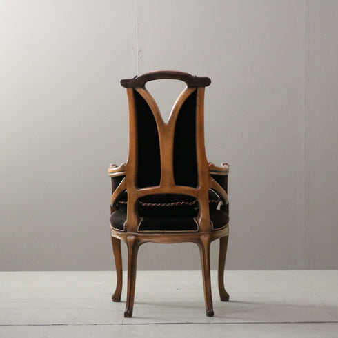 C362 ロココ調アンティークスタイル ベロアチェア