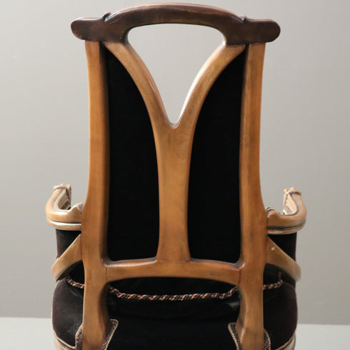 C362 ロココ調アンティークスタイル ベロアチェア