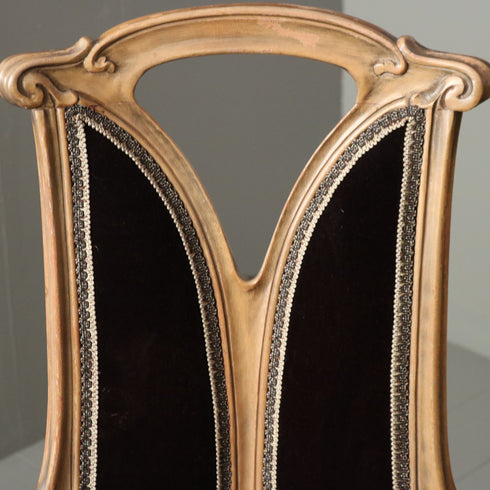 C362 ロココ調アンティークスタイル ベロアチェア