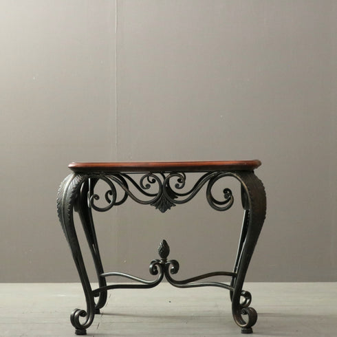 C364 サイドテーブル ウッド×アイアン 什器 高さ51㎝ 幅61㎝ 奥行61㎝