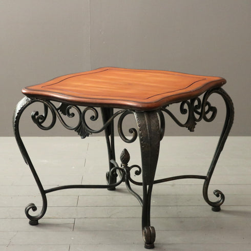 C364 サイドテーブル ウッド×アイアン 什器 高さ51㎝ 幅61㎝ 奥行61㎝