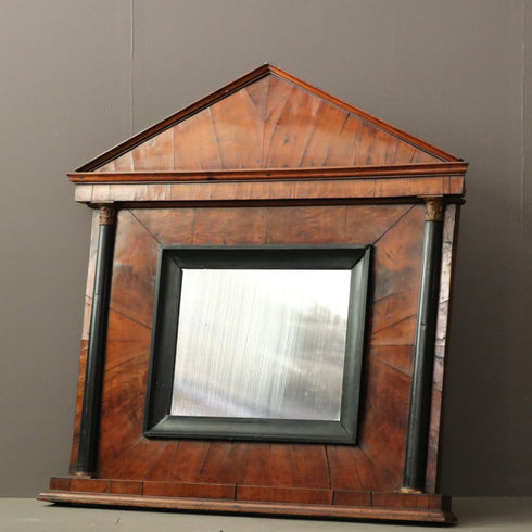 C367 壁掛けミラー 木製 イギリス輸入家具 高さ100㎝ 幅101㎝ 奥行9㎝