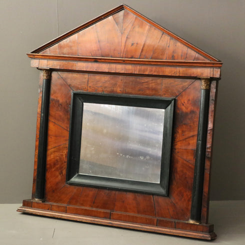 C367 壁掛けミラー 木製 イギリス輸入家具 高さ100㎝ 幅101㎝ 奥行9㎝