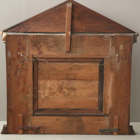 C367 壁掛けミラー 木製 イギリス輸入家具 高さ100㎝ 幅101㎝ 奥行9㎝