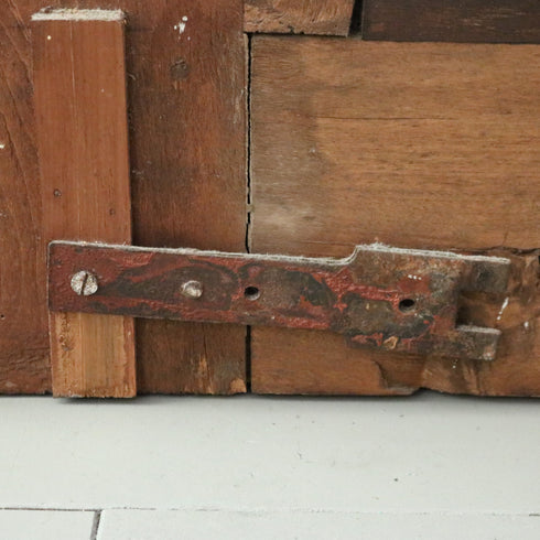 C367 壁掛けミラー 木製 イギリス輸入家具 高さ100㎝ 幅101㎝ 奥行9㎝