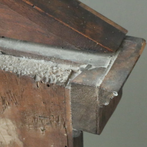 C367 壁掛けミラー 木製 イギリス輸入家具 高さ100㎝ 幅101㎝ 奥行9㎝