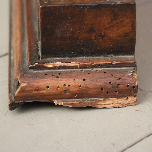 C367 壁掛けミラー 木製 イギリス輸入家具 高さ100㎝ 幅101㎝ 奥行9㎝