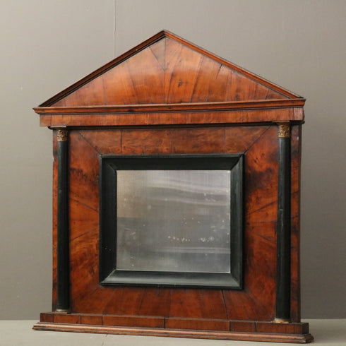 C367 壁掛けミラー 木製 イギリス輸入家具 高さ100㎝ 幅101㎝ 奥行9㎝