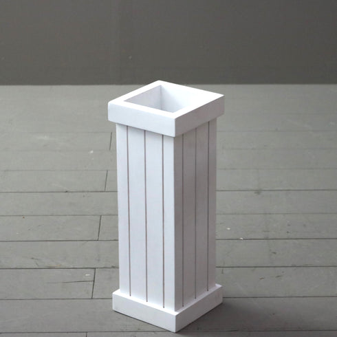 C371 傘立て 白 木製 高さ45㎝ 幅16㎝ 奥行き16㎝