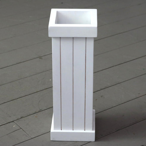 C371 傘立て 白 木製 高さ45㎝ 幅16㎝ 奥行き16㎝