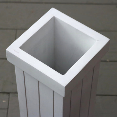 C371 傘立て 白 木製 高さ45㎝ 幅16㎝ 奥行き16㎝