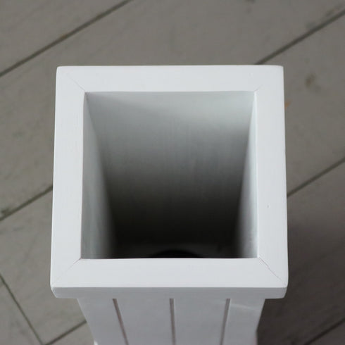 C372 傘立て 白 木製 高さ45㎝ 幅16㎝ 奥行き16㎝