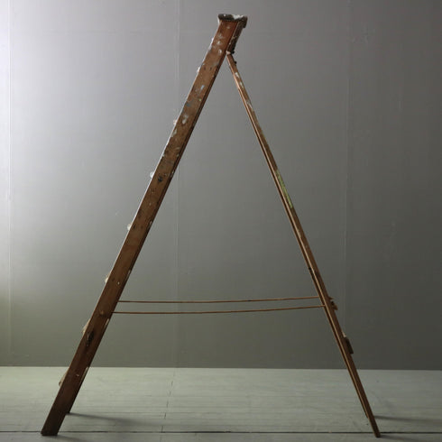 C379 Stephens&Carter ヴィンテージ ラダー 木製 イギリス輸入家具 高さ178㎝ 幅42㎝ 奥行148㎝