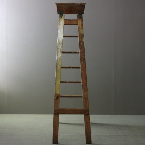 C379 Stephens&Carter ヴィンテージ ラダー 木製 イギリス輸入家具 高さ178㎝ 幅42㎝ 奥行148㎝