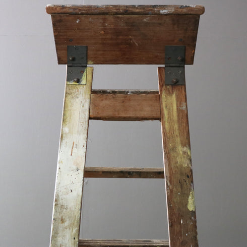 C379 Stephens&Carter ヴィンテージ ラダー 木製 イギリス輸入家具 高さ178㎝ 幅42㎝ 奥行148㎝