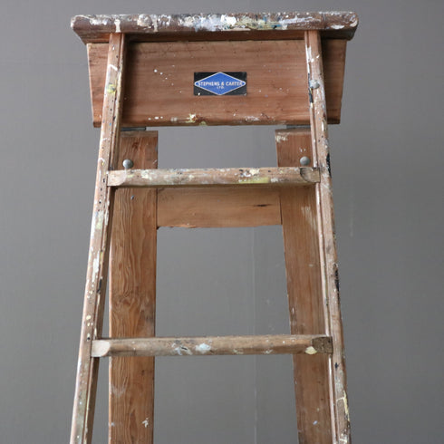 C379 Stephens&Carter ヴィンテージ ラダー 木製 イギリス輸入家具 高さ178㎝ 幅42㎝ 奥行148㎝