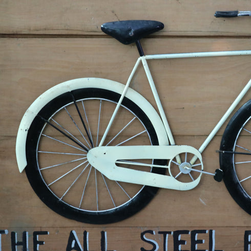 C381 ラレー 自転車看板 木製 イギリス輸入家具 高さ69㎝ 幅84㎝ 奥行2㎝