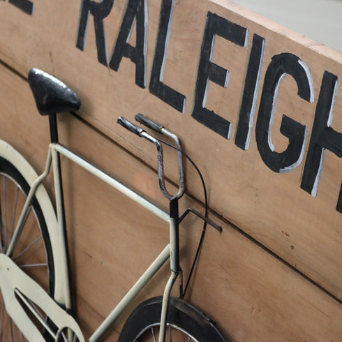 C381 ラレー 自転車看板 木製 イギリス輸入家具 高さ69㎝ 幅84㎝ 奥行2㎝