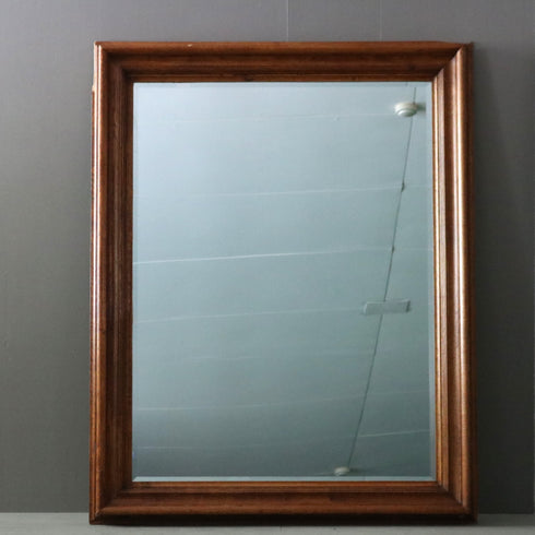 C383 壁掛け大型ミラー 木製 イギリス輸入家具 高さ147㎝ 幅115㎝ 奥行7㎝