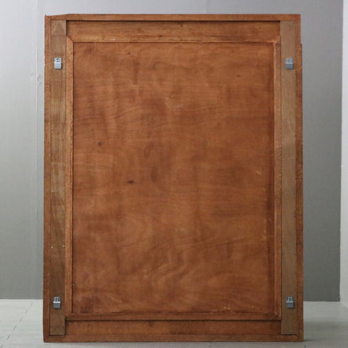 C383 壁掛け大型ミラー 木製 イギリス輸入家具 高さ147㎝ 幅115㎝ 奥行7㎝