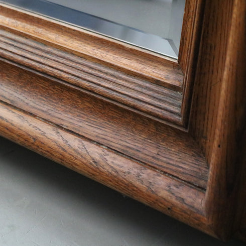 C383 壁掛け大型ミラー 木製 イギリス輸入家具 高さ147㎝ 幅115㎝ 奥行7㎝