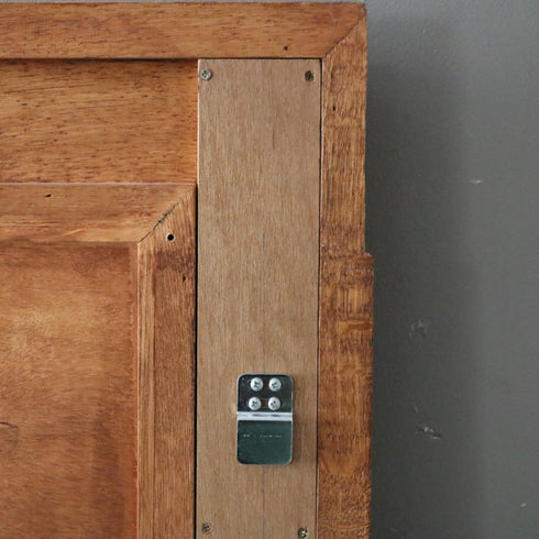 C383 壁掛け大型ミラー 木製 イギリス輸入家具 高さ147㎝ 幅115㎝ 奥行7㎝