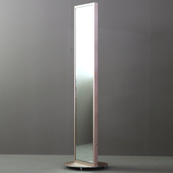 D142 スタンドミラー 両面 金属製 什器 高さ164㎝ 幅45㎝ 奥行45㎝