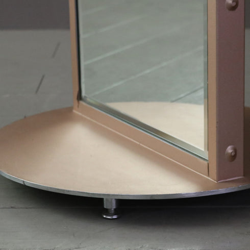 D142 スタンドミラー 両面 金属製 什器 高さ164㎝ 幅45㎝ 奥行45㎝