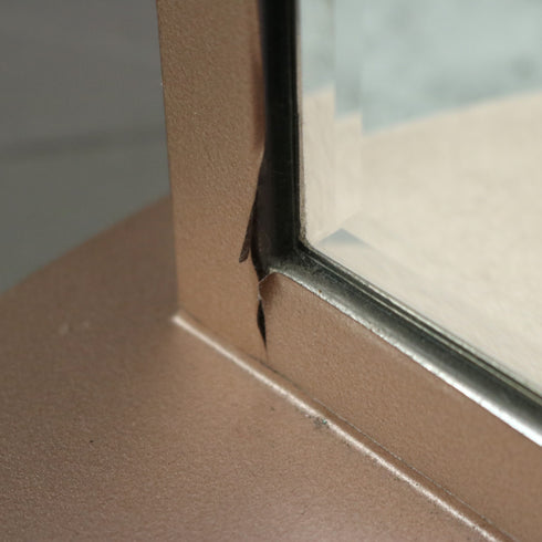 D142 スタンドミラー 両面 金属製 什器 高さ164㎝ 幅45㎝ 奥行45㎝