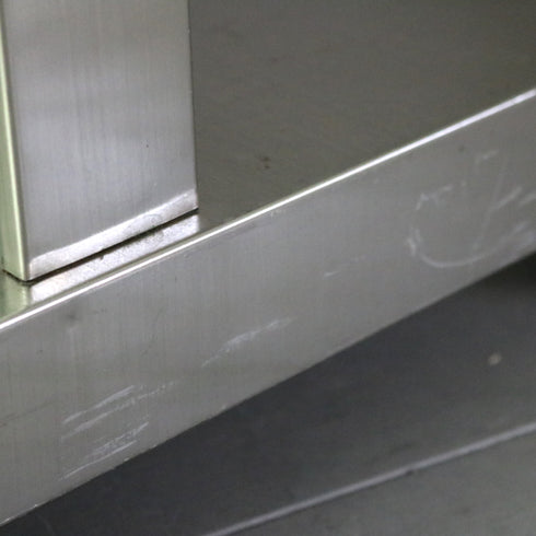 D144 スタンドミラー 両面 キャスター付き 金属製 什器 高さ160㎝ 幅45㎝ 奥行45㎝