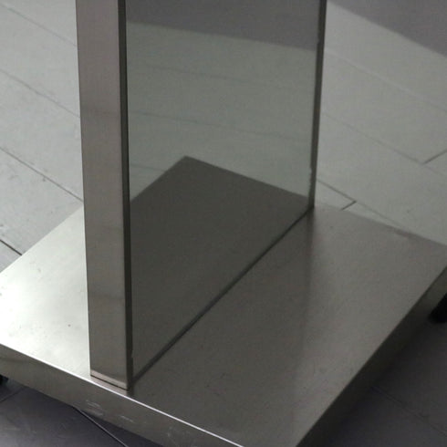 D144 スタンドミラー 両面 キャスター付き 金属製 什器 高さ160㎝ 幅45㎝ 奥行45㎝